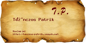 Tánczos Patrik névjegykártya