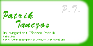 patrik tanczos business card