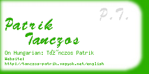 patrik tanczos business card